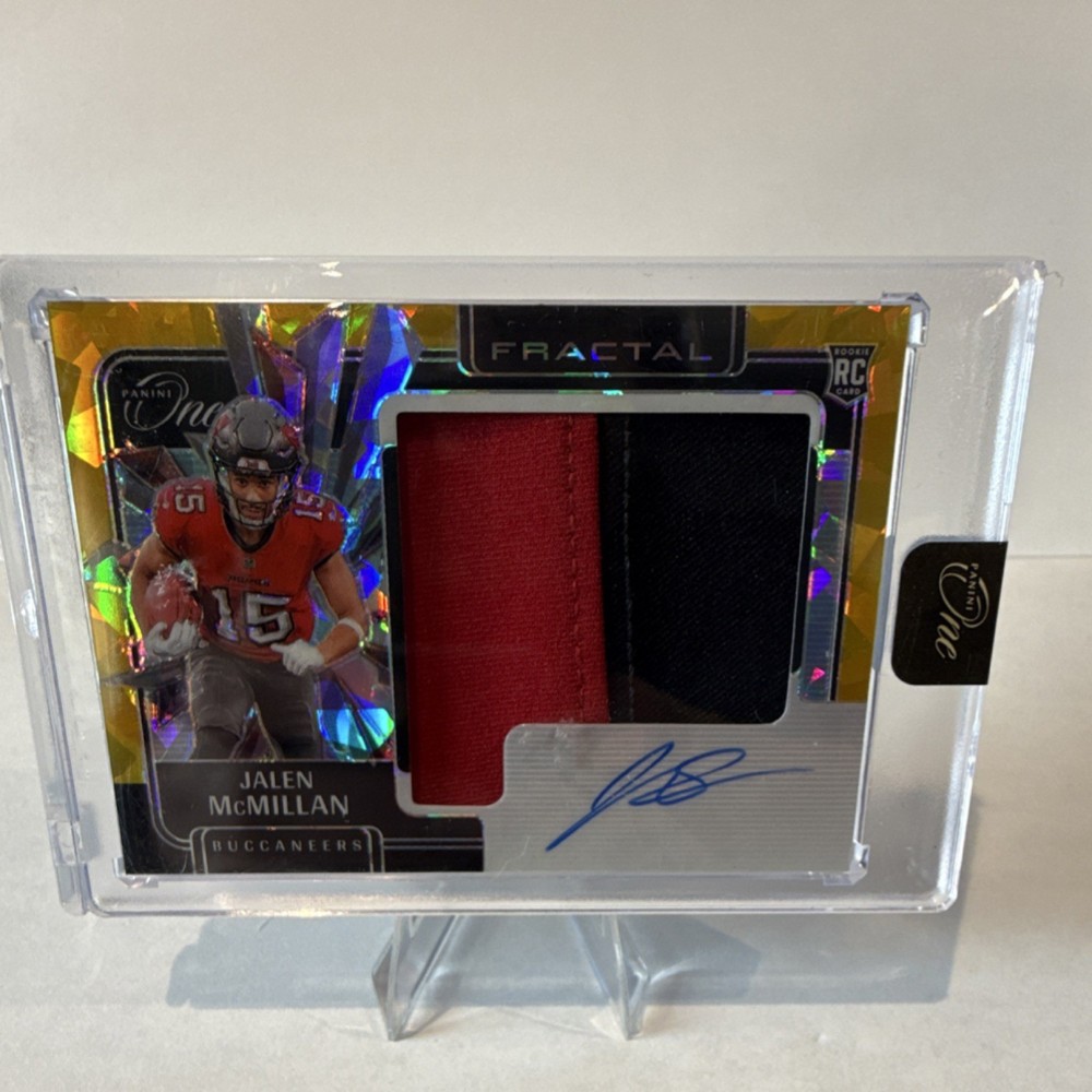 2024 Panini One Jalen McMillan Buccaneers Rookie Gold Patch Auto #417 /25