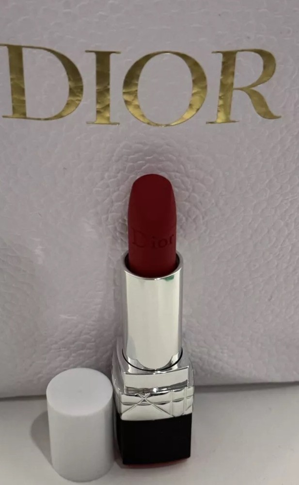 Dior Rouge Double Lipstick 999 Matte Full Size New