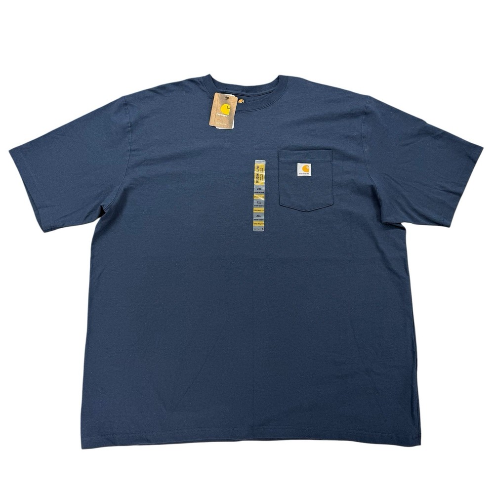 Carhartt Mens Short Sleeve Pocket T-Shirt Size XXL Navy Blue K87-NVY