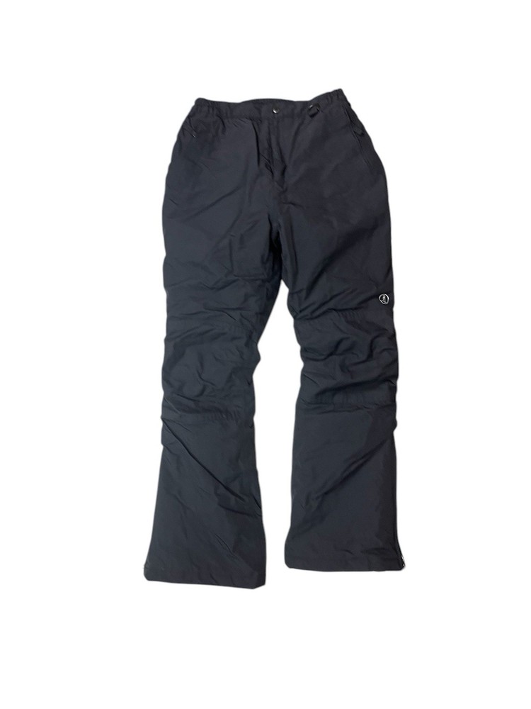Lands Ends Youth Boys  Size 16S Solid Black Grow A Longs Ski Winter Pants Black