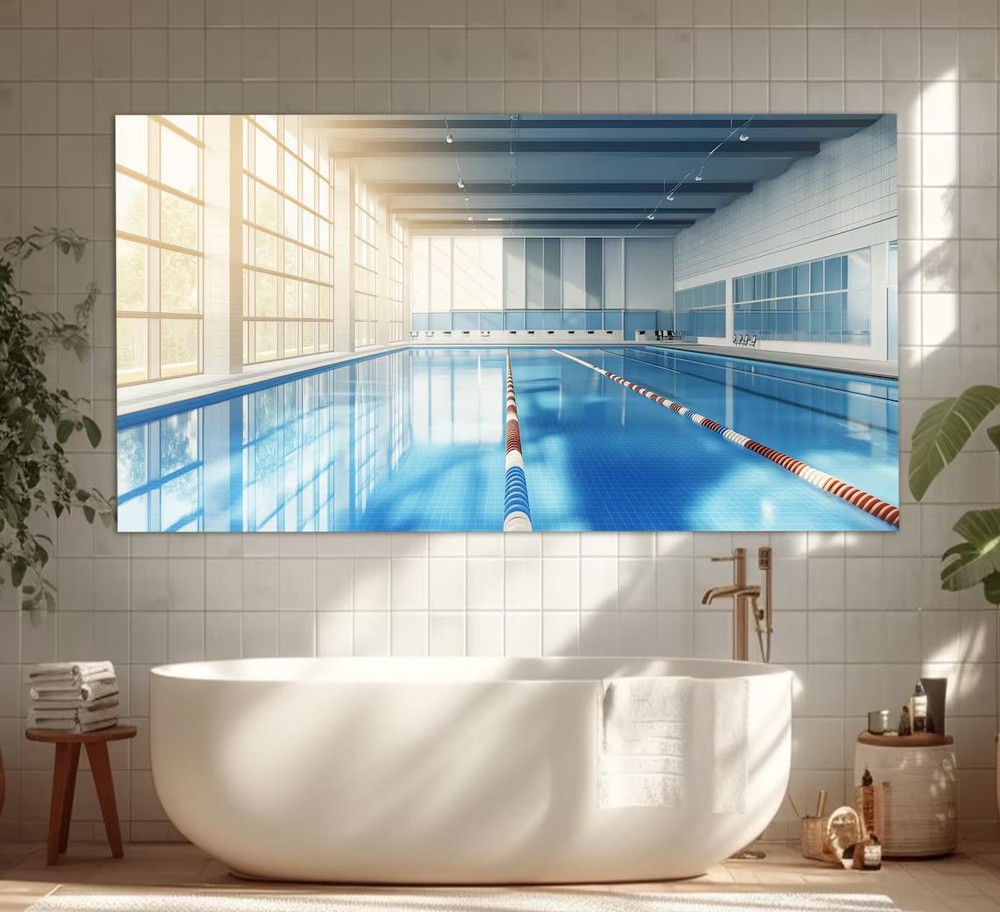Minimalist Art Swimming Pool Stunning Wall Art Canvas Unframed Print Art