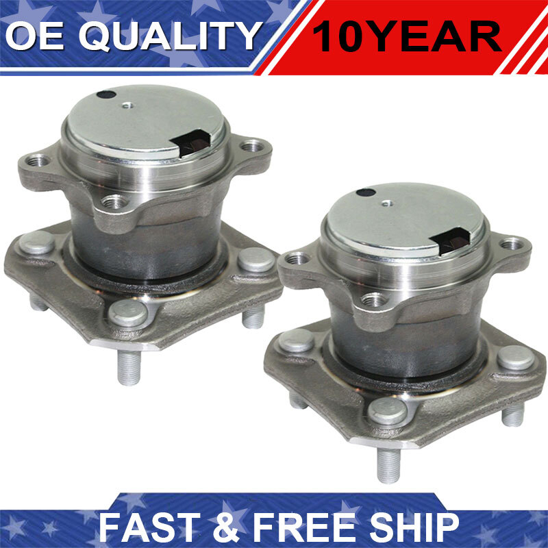(2) Rear Wheel Bearing and Hub Assembly for 2007 2008 -2012 Nissan Sentra w/4LUG
