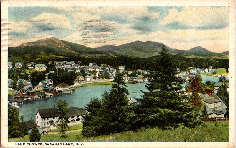 Saranac Lake New York NY : PANORAMIC SCENE m/14 AV5132