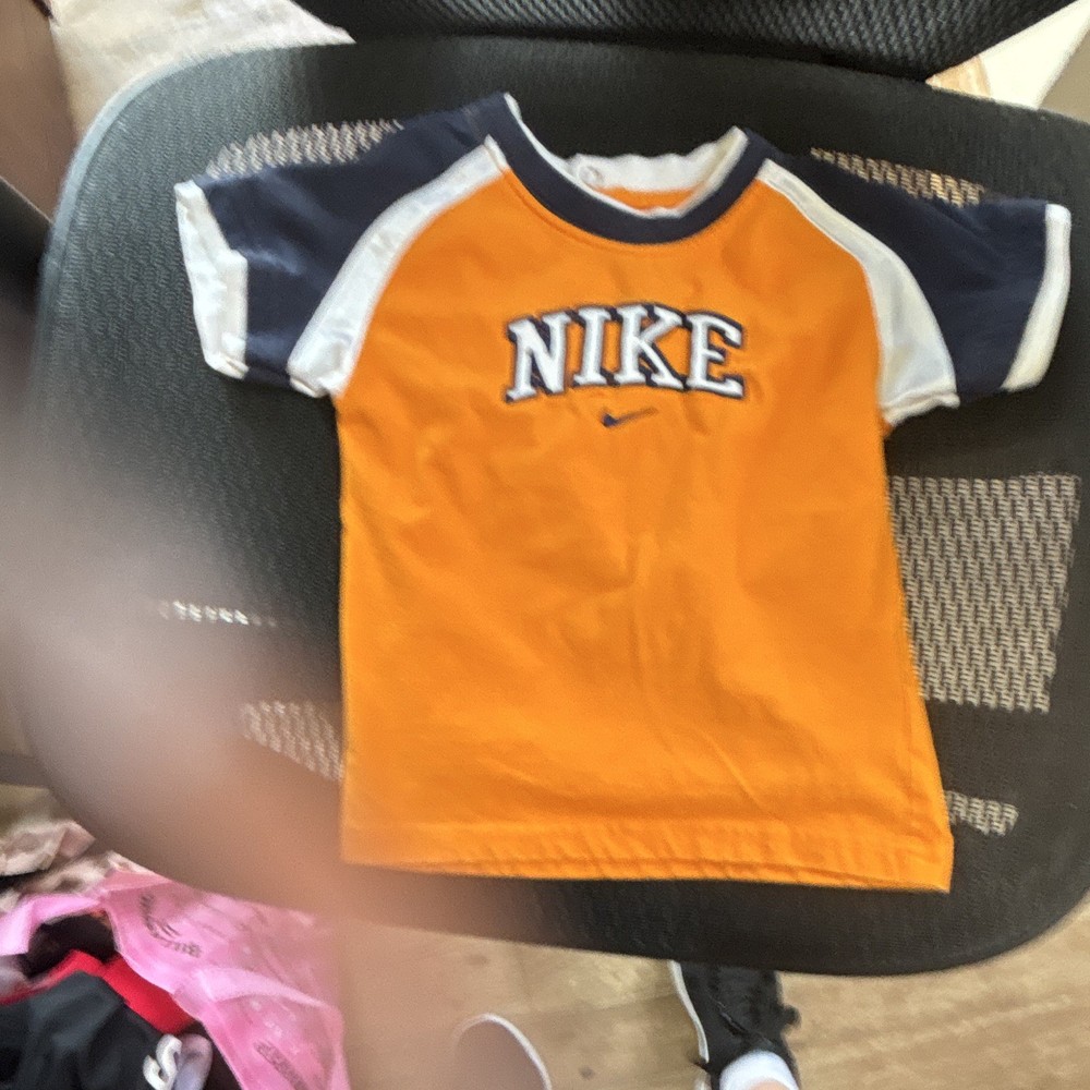 Nike 3T Colorblock Raglan Short Sleeve Cotton Crew Neck Logo T-Shirt