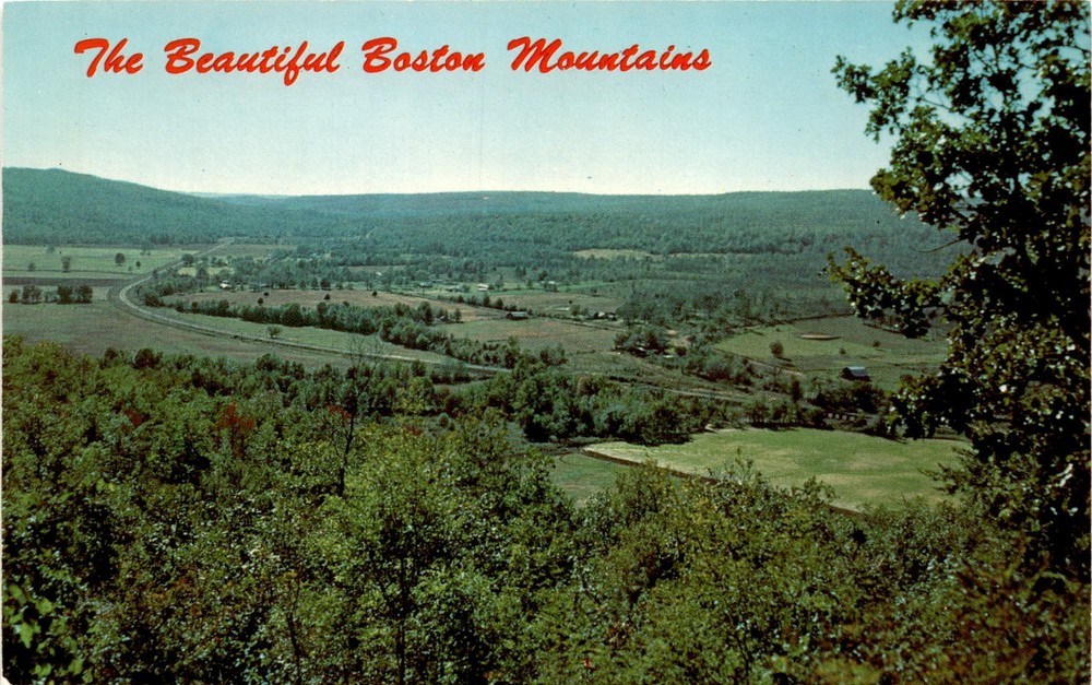 Boston Mountains, Fort Smith, Arkansas, Mountainburg, Curteichcolor Postcard