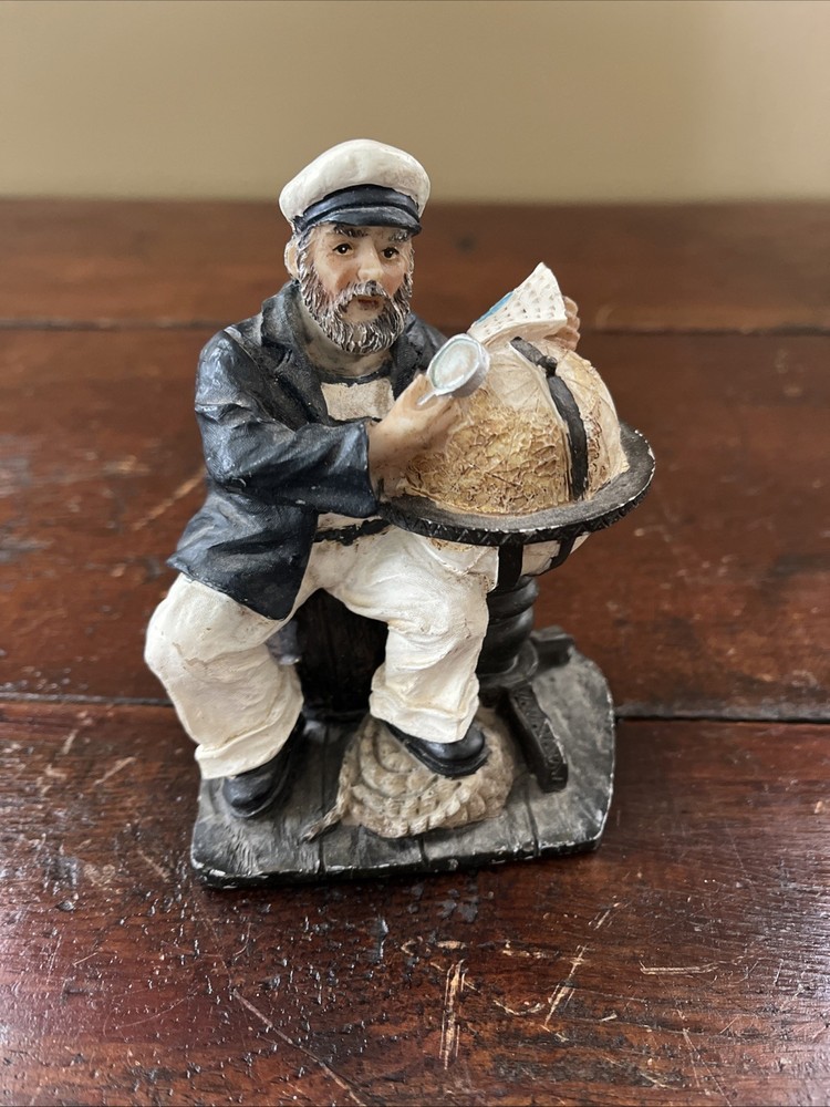 Vintage K's Collection Nautical Series Sailor  Globe Figurine 4.5