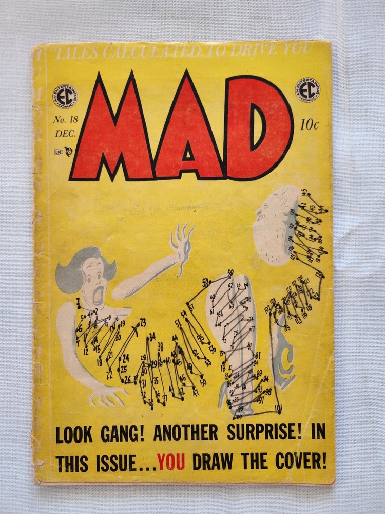 MAD #18 (1954) EC Comics Pre-Code “You Draw the Cover” Issue