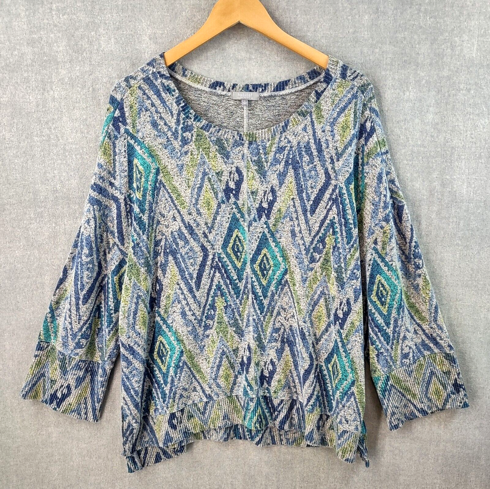 Habitat Sweater Womens Large Multicolor Oversized Dolman Stretch Knit Pullover