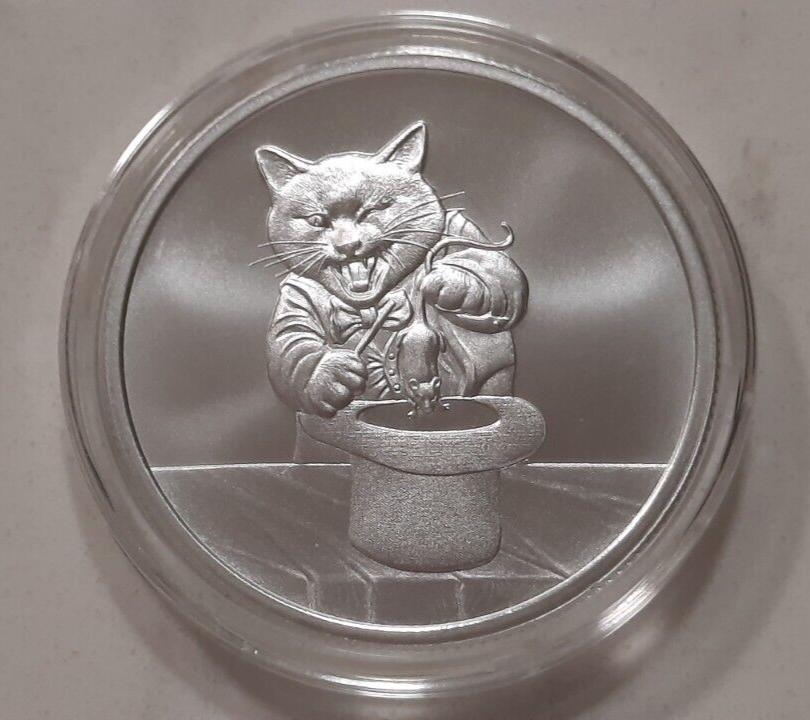 ABRACADABRA - 1OZ .999 FINE SILVER - PUSS IN BOOTS - MAGIC WAND-image