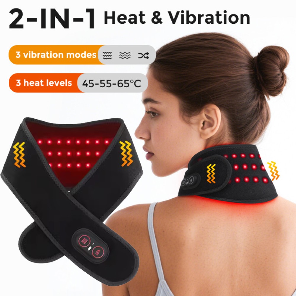Heating Pad for Neck Shoulders Pain Relief Rechargeable Heated Wrap Neck Warmer