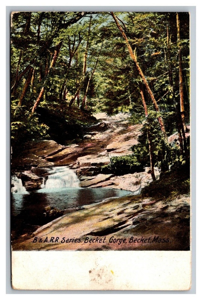 Becket, MA, Boston & Albany Railroad Series, Becket Gorge, Vintage Postcard