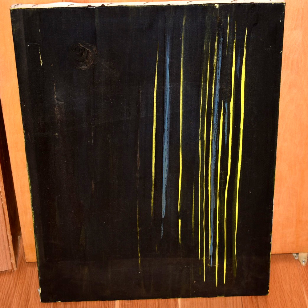 1960s Boston Mid Century Amazing Abstract Drip Painting Edward Cooper 23x28