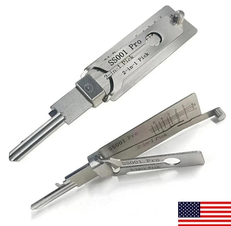 Hook And Pickup Tool Kit 2 In 1 Portable Lock Picking Set Ergonomic Handle