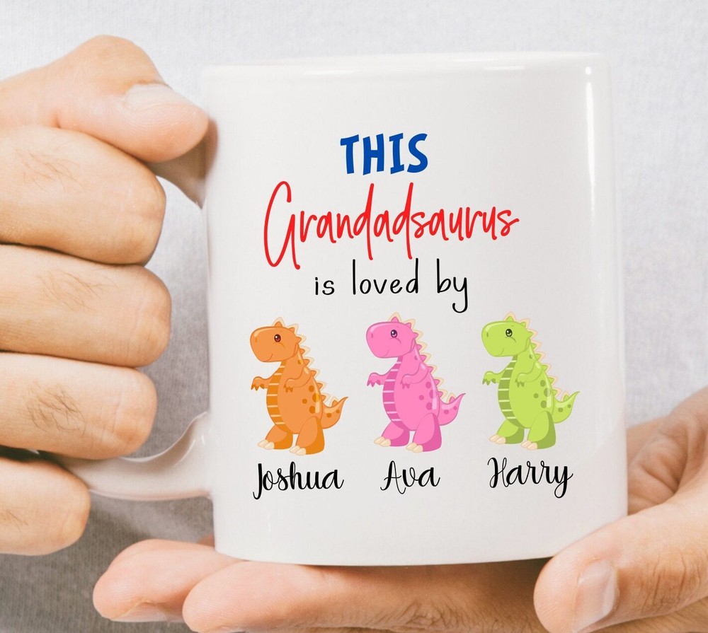 Custom Coffee Mug This Grandadsaurus Is Loved By Birthday Mug Grandad Fathers
