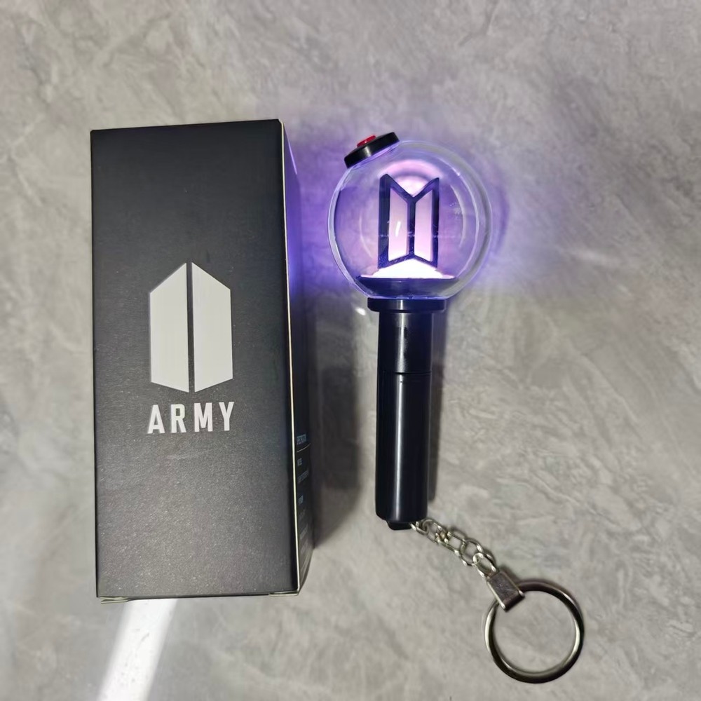 BTS New Mini Light Stick Ver.4 Light stick Mini Keychain Color Changing Glowing