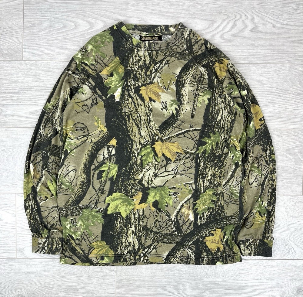 Real Tree Vintage Streetwear Camo Longsleeve Shirt XL mens