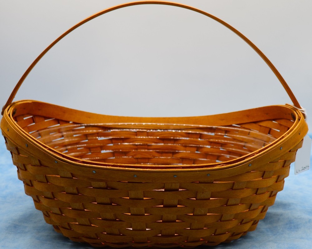 Longaberger 2006 Large Crocus Basket Signed Jeff Gary w Protector