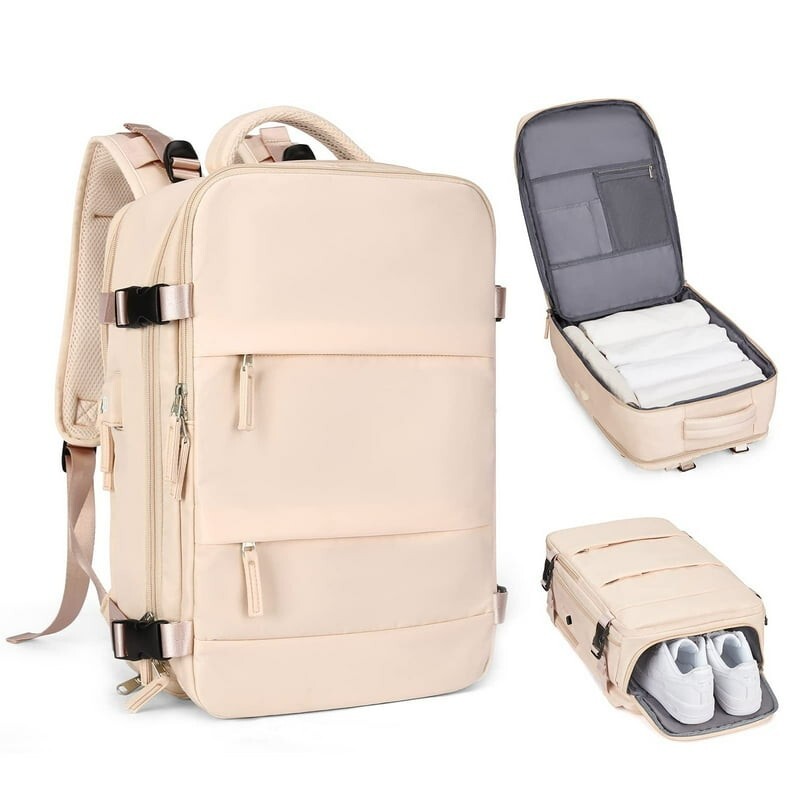 Large Capacity Women‘s Travel Backpack Multi-functional Carry-On Luggage
