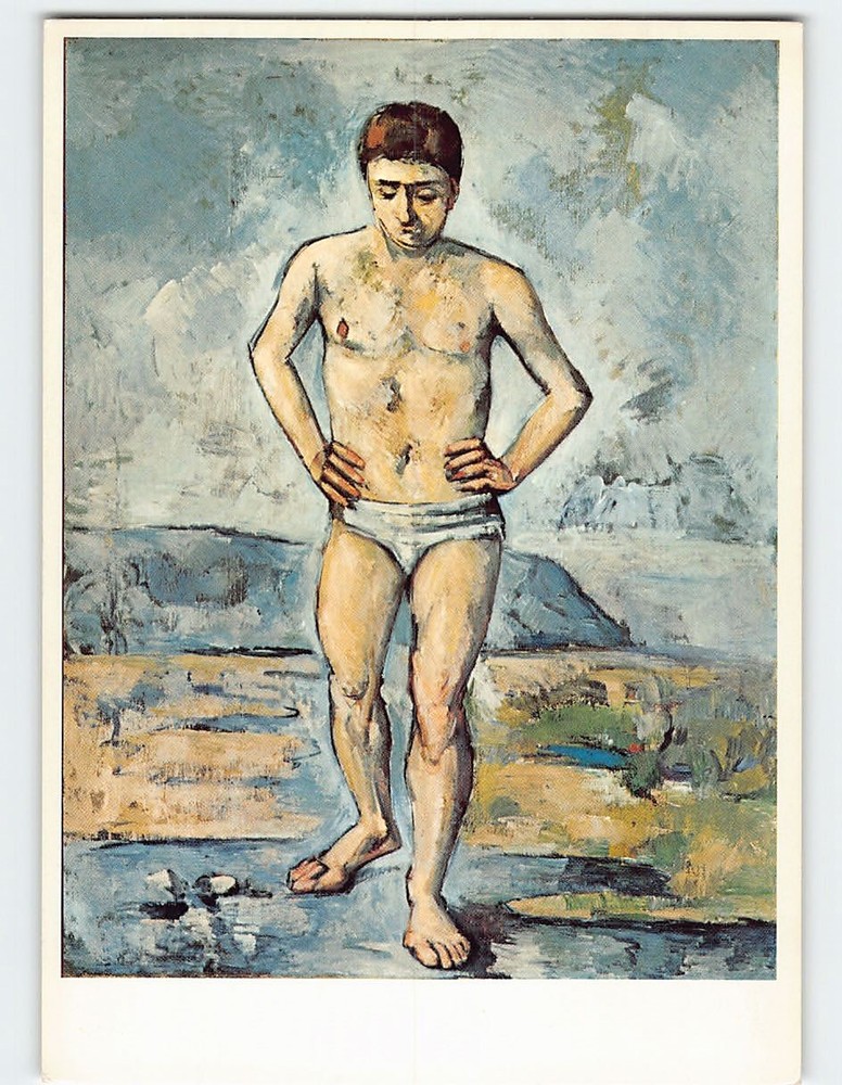Postcard The Bather Painting by Paul Cezanne