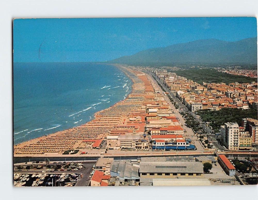 Postcard Aerial View Viareggio Italy