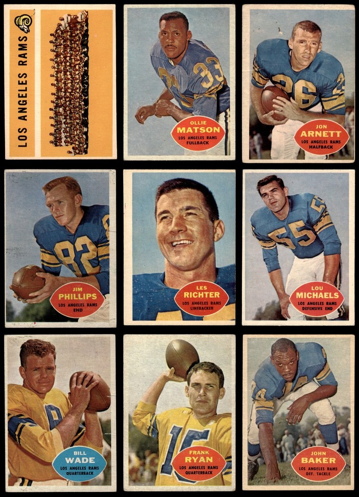 1960 Topps Los Angeles Rams Team Set 2.5 - GD+ 7236686
