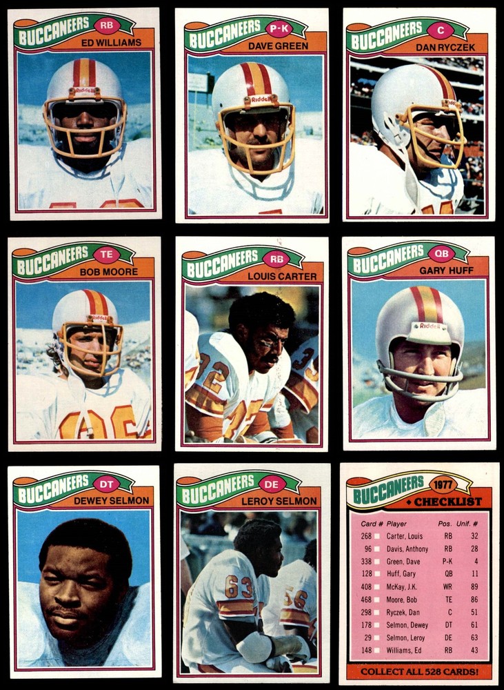 1977 Topps Tampa Bay Buccaneers Team Set 4.5 - VG/EX+ 6953668