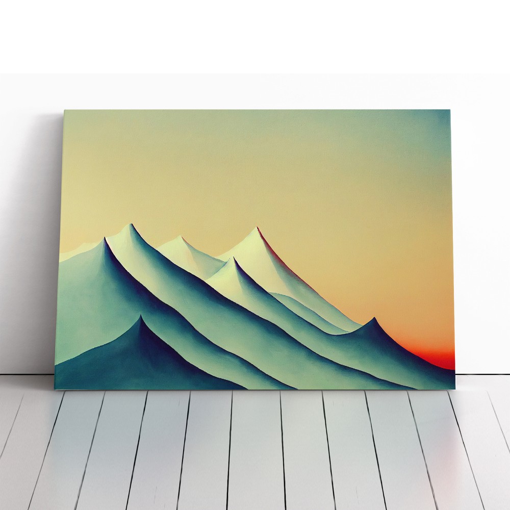 Edgy Abstract Mountains Canvas Wall Art Print Framed Picture Decor Living Room
