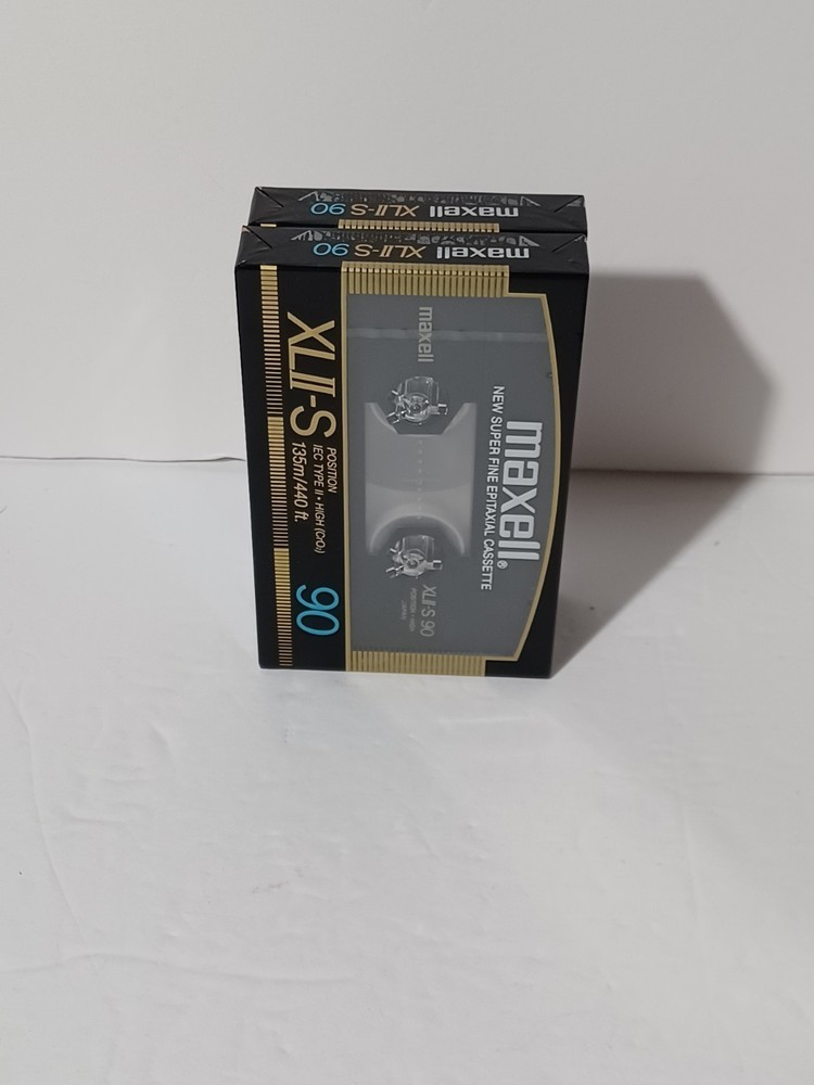 Lot of 2 Maxell XLII-S 90 IEC Type II Blank Audio Cassette Tapes New Sealed