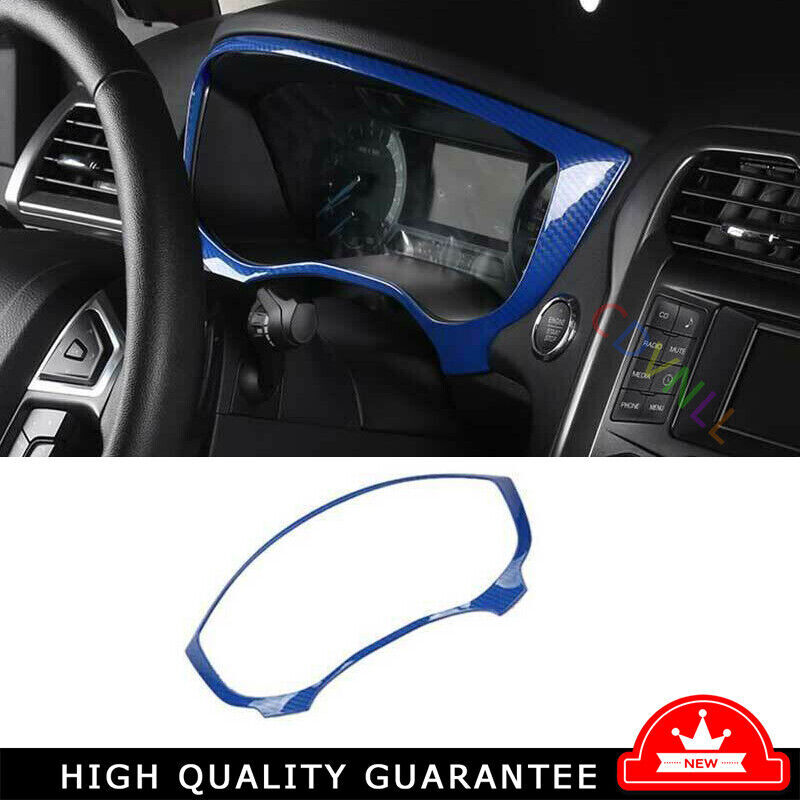 Ford Mondeo Fusion 2013-2020 Blue Carbon Fiber Instrument Panel Cover