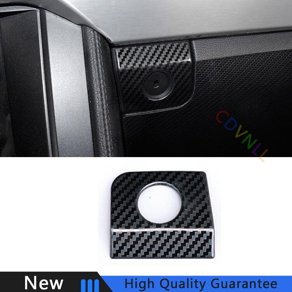 For Ford Mustang 2015-2021 Steel Carbon Fiber Co-Pilot Storage Box Switch Cover