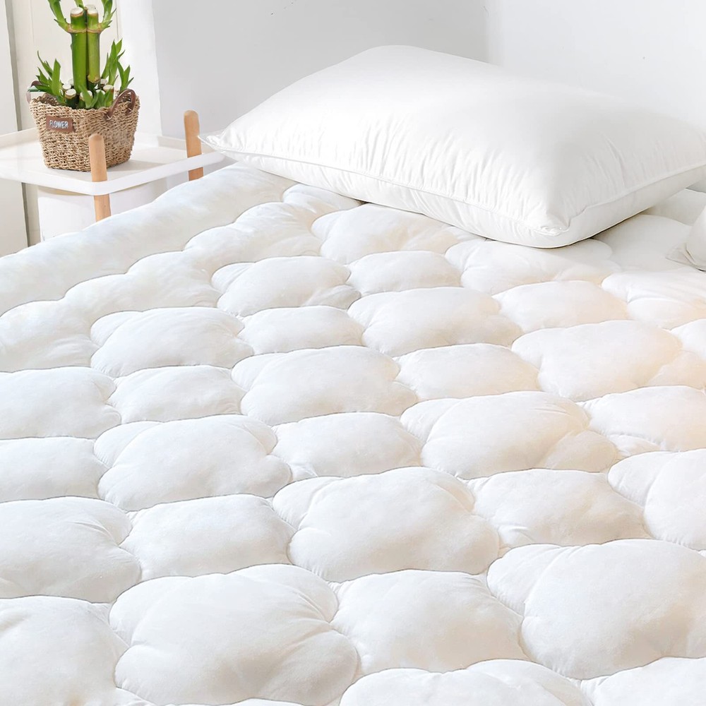 Mattress Pad Cover Rayon from King Size, Extra Thick Quilted Fitted Mattress ...