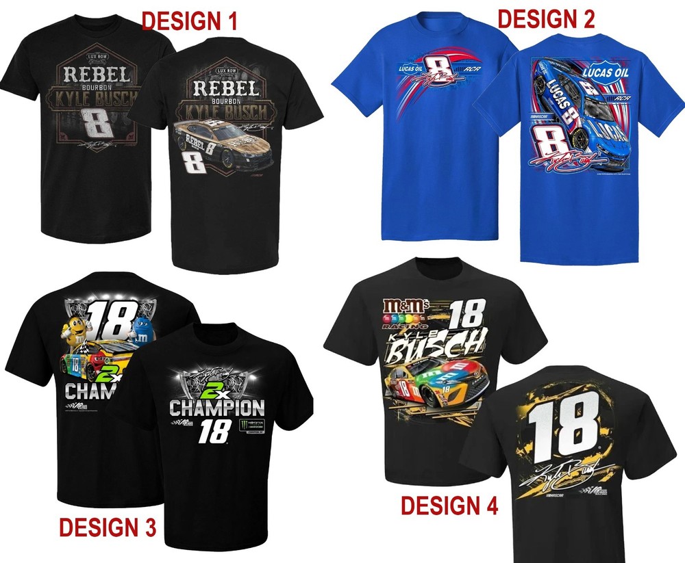 Kyle Busch Lucas Oil #8 Royal 2-spot T-Shirt, Kyle Busch 1985-2026 Tribute Tee