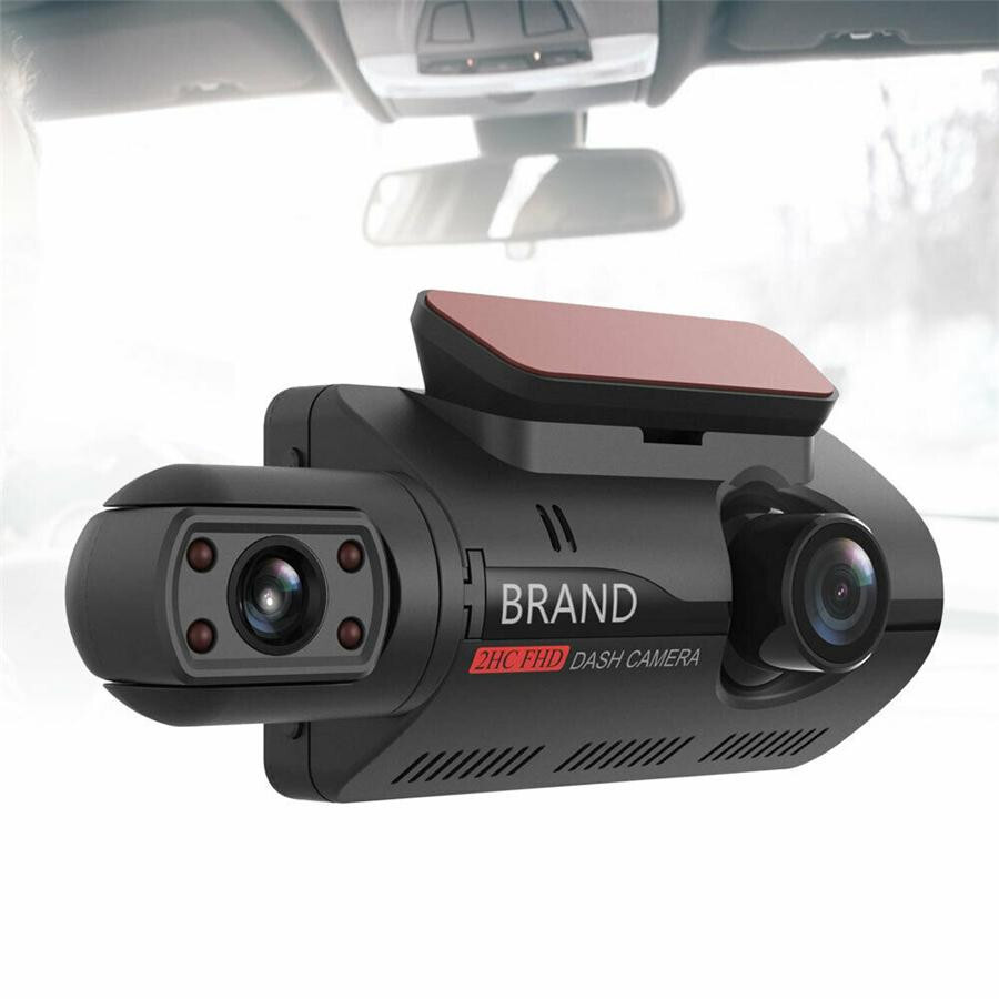 FHD 1080P Dual Lens Car Dash Camera Front Inside DVR Video Recorder Night Vision
