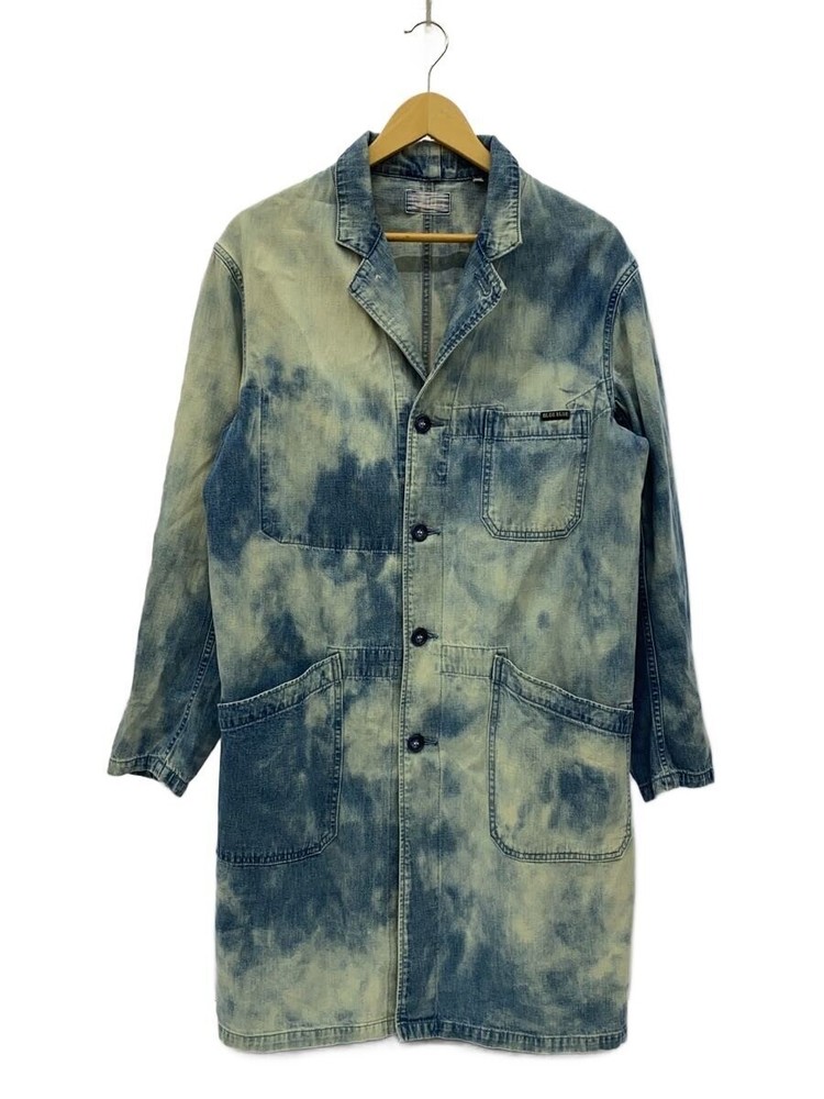 Blue Stainless Steel Collar Coat/3/Cotton/Blu 1599