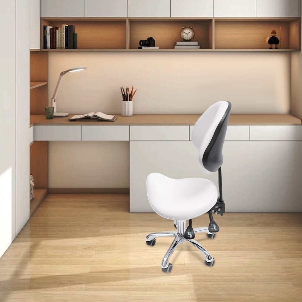 Ergolution Ergonomic Saddle Stool W/ Backrest -Work Stool,Office Stool-Seat