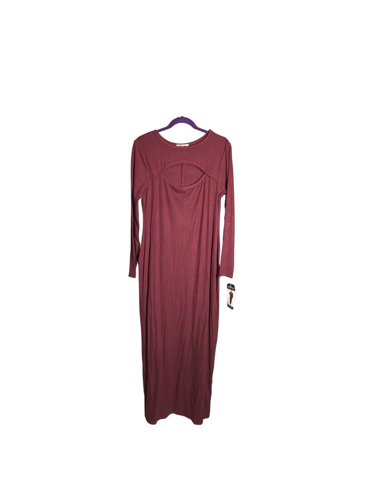 Edited By Remi Bader Burgundy Women’s Maxi Dress W/Cutout Size 2X