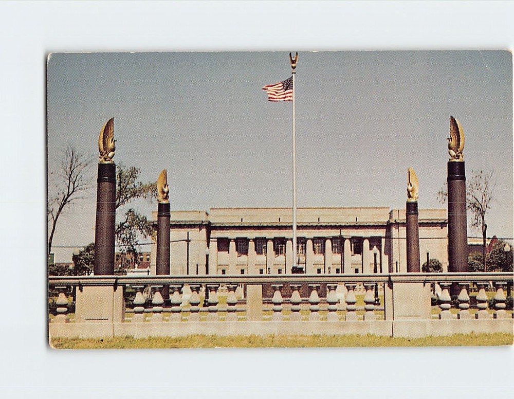 Postcard Indianapolis Central Public Library Indiana USA