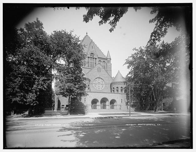 Photo:Detroit Michigan First Presbyterian Church 1890s Presbyterian church