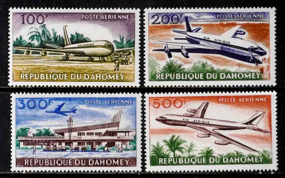 Dahomey: 1963 Stamps Unused Airmail Set Scott #C20-23 Sound