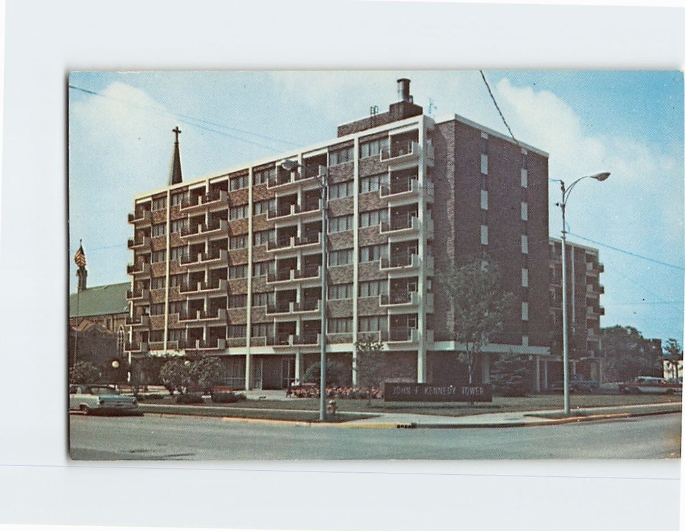 Postcard John F. Kennedy Tower Evansville Indiana USA