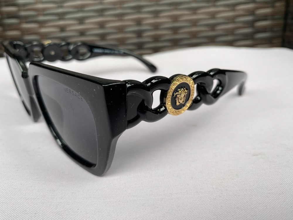VERSACE Sunglasses 53mm Havana Women  Black