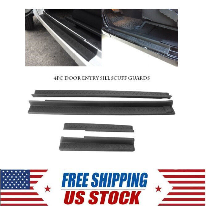 4pcs Door Entry Sill Plate Door Guard Protector Fit Jeep Wrangler JK 2007-2017