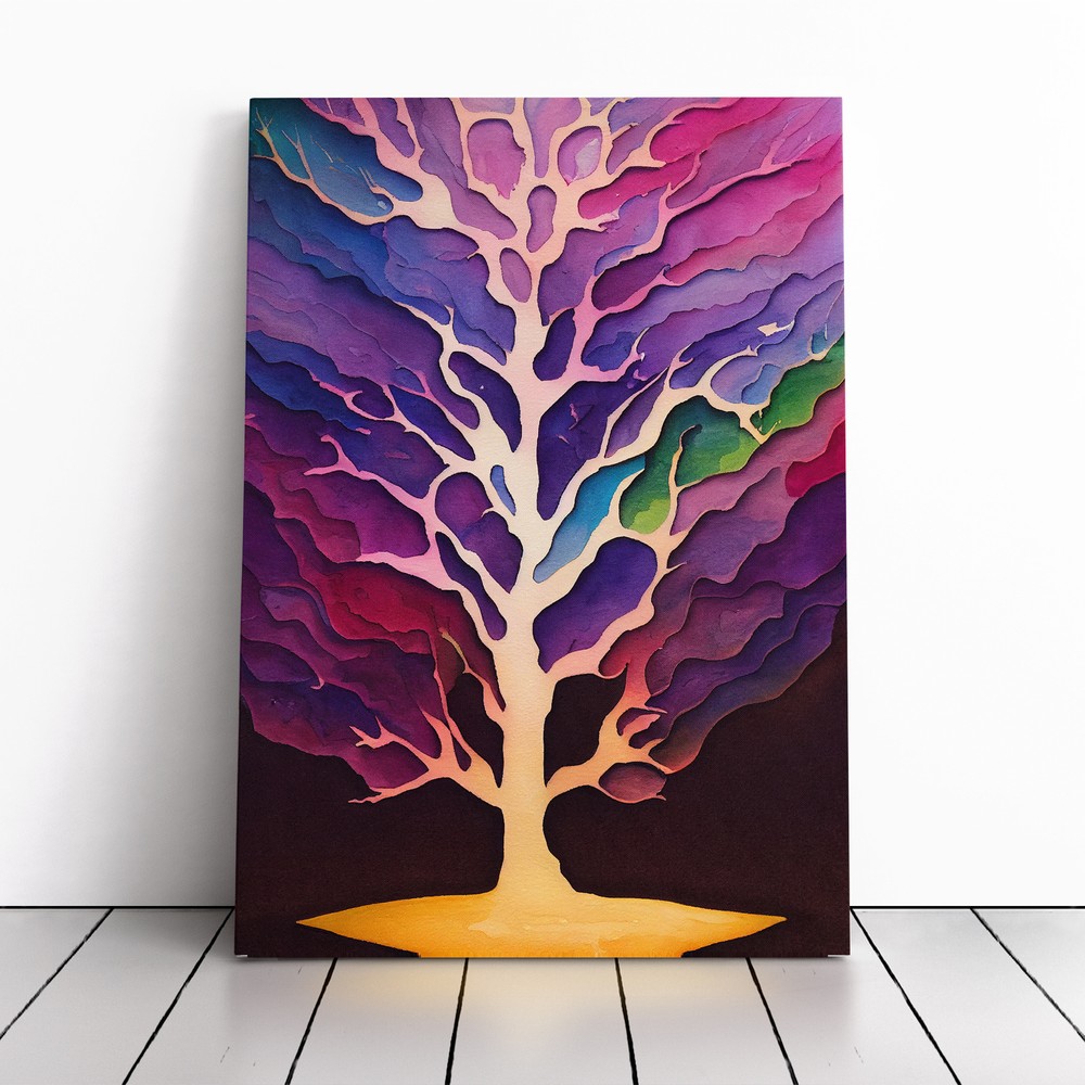 Sublime Tree No.1 Abstract Canvas Wall Art Print Framed Picture Dining Room