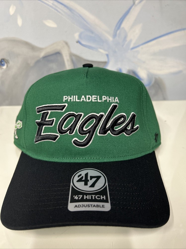 Philadelphia Eagles NFL '47 Throwback Green Script Hitch Snapback Adjustable Hat