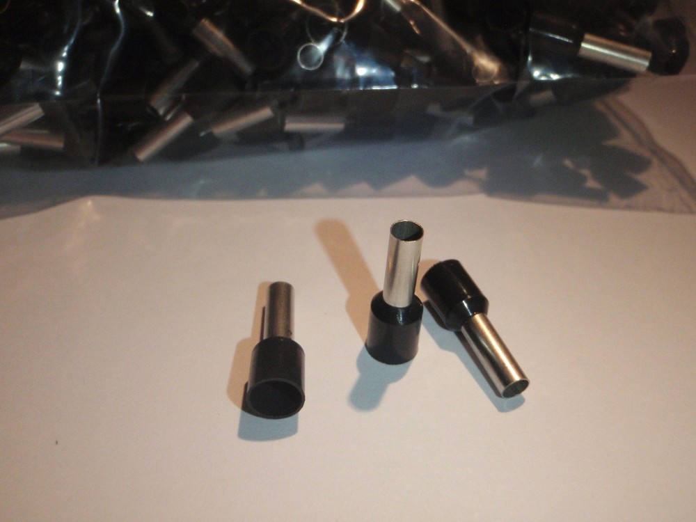 500Pc Wire Cord  End Ferrule Crimp Black 12 Awg # E4009B