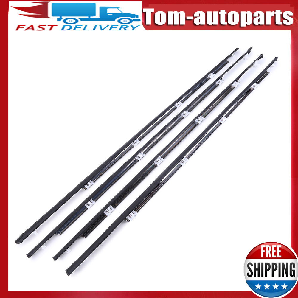 For Honda Civic 4D Sedan 1992-1995 Outer Weatherstrip Door Belt Rubber Set