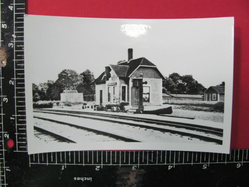 New Haven Nynh&H Railroad Depot Congamond Massachusetts B&W Rppc Postcard Photo