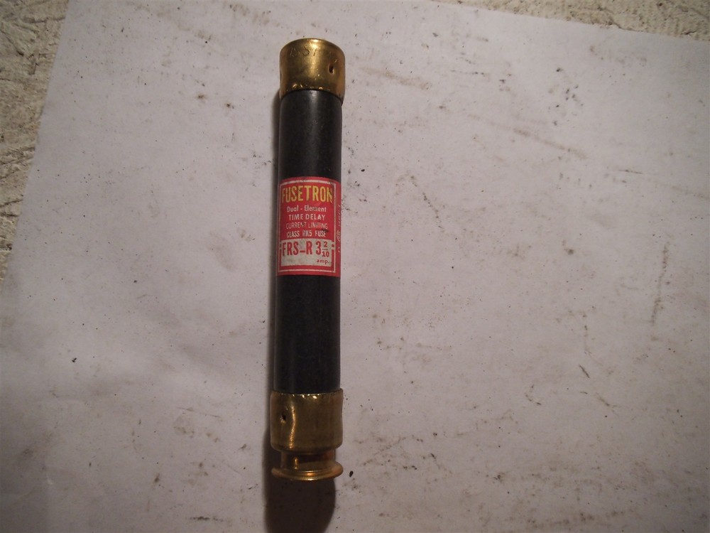 (1) Buss Fusetron FRS-R-3 2/10 , 3-2/10 Amp, Dual Element, Time Delay Fuse USED