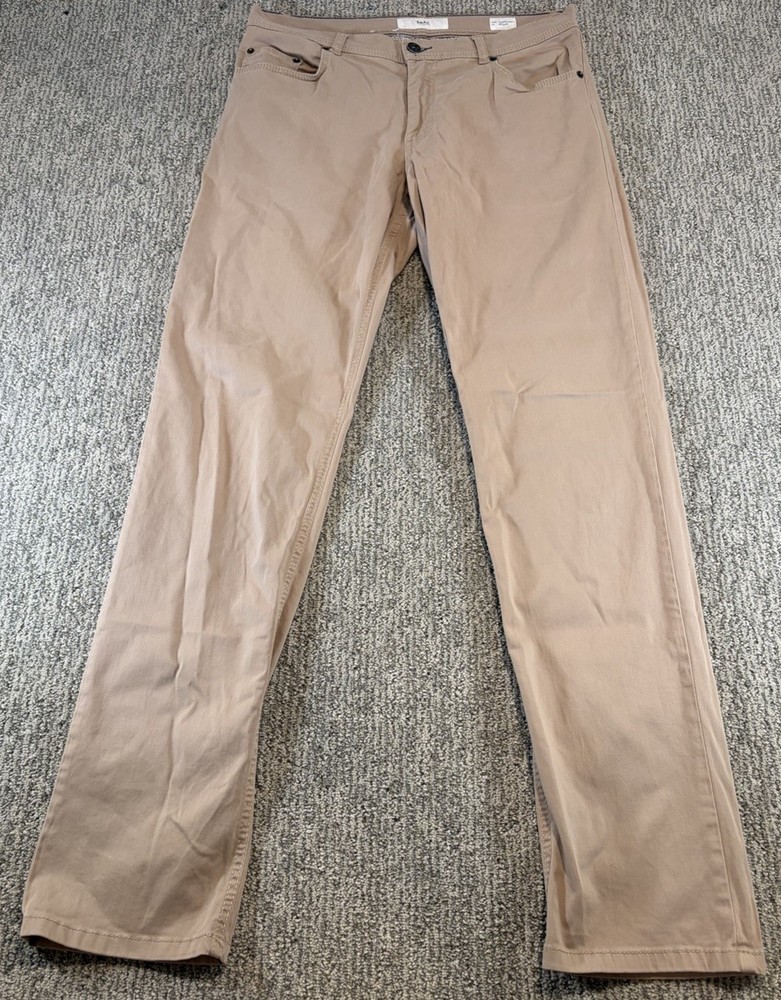 BRAX Pants Mens 33x34 Beige Cooper Fancy Ultralight Performance Regular Fit