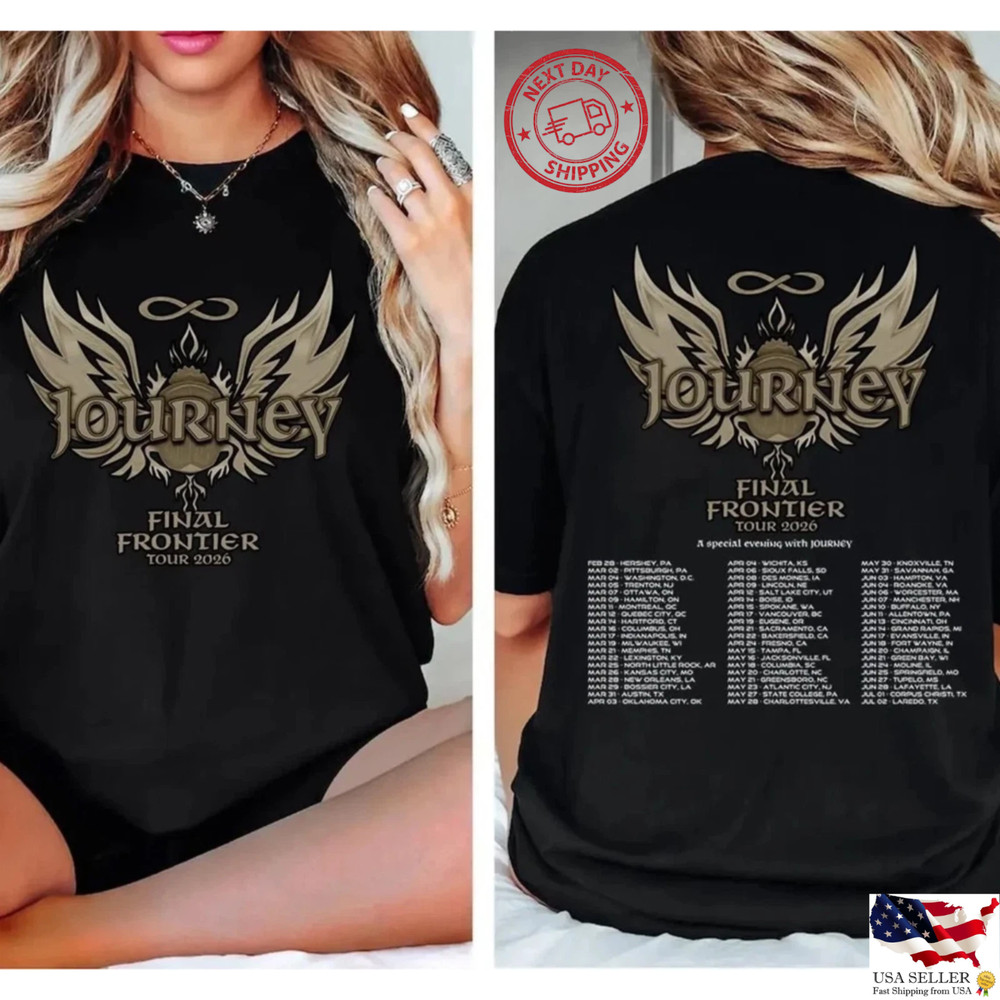 Journey 2026 Final Frontier Tour Shirt Vintage Rock Concert Tee